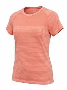 Saucony Women's Running Seamless Orange Swifty Shirt Performance Size M